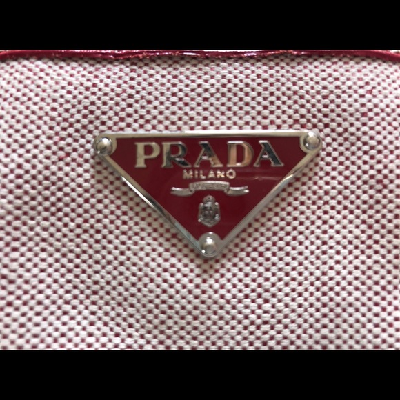 Prada canvas handbag / tote - Picture 2 of 4